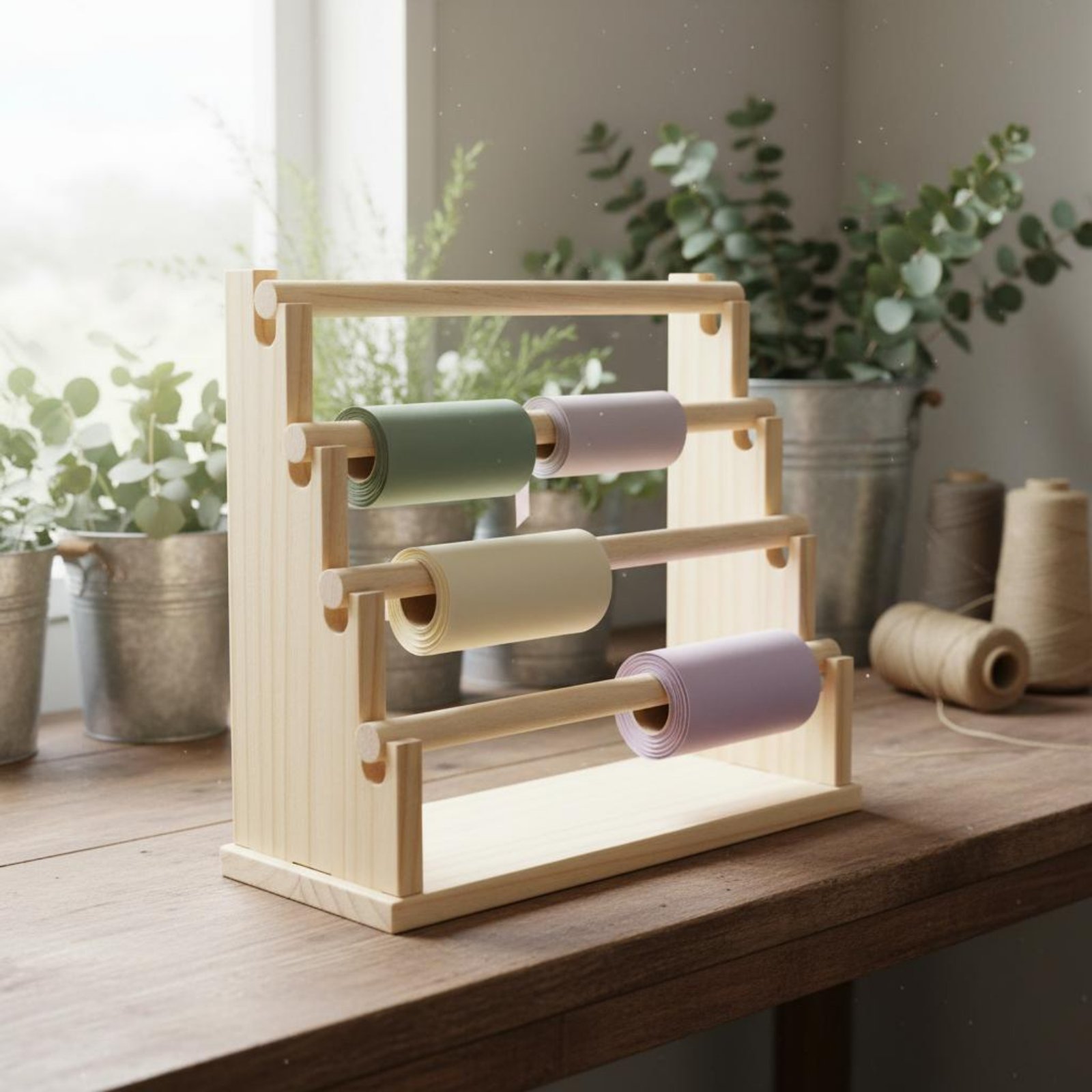 Display Stand Wood - حامل مجوهرات خشبي طبيعي متعدد الطبقات