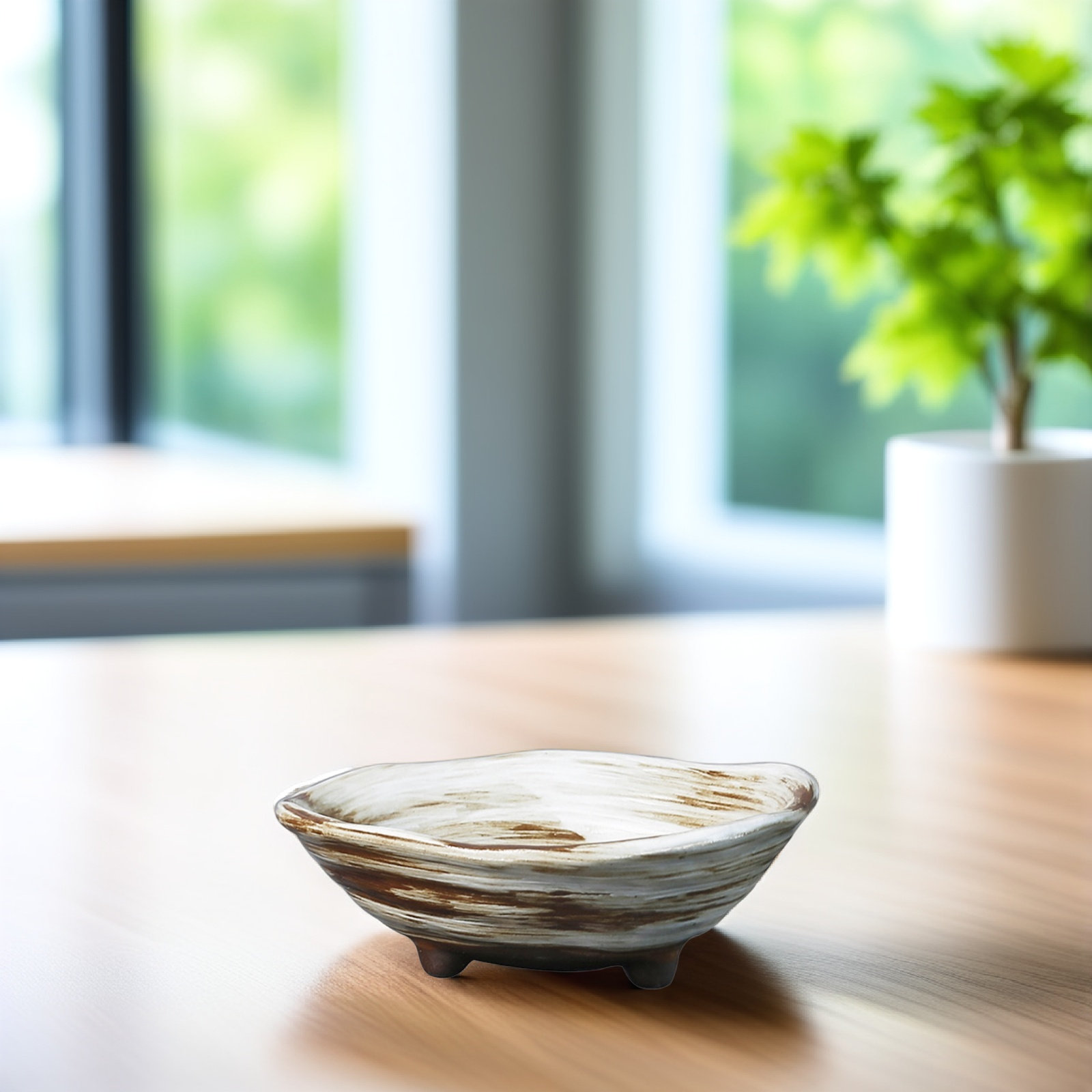 Bonsai Garden Table - وعاء بونساي من الفخار بأسلوب ياباني،