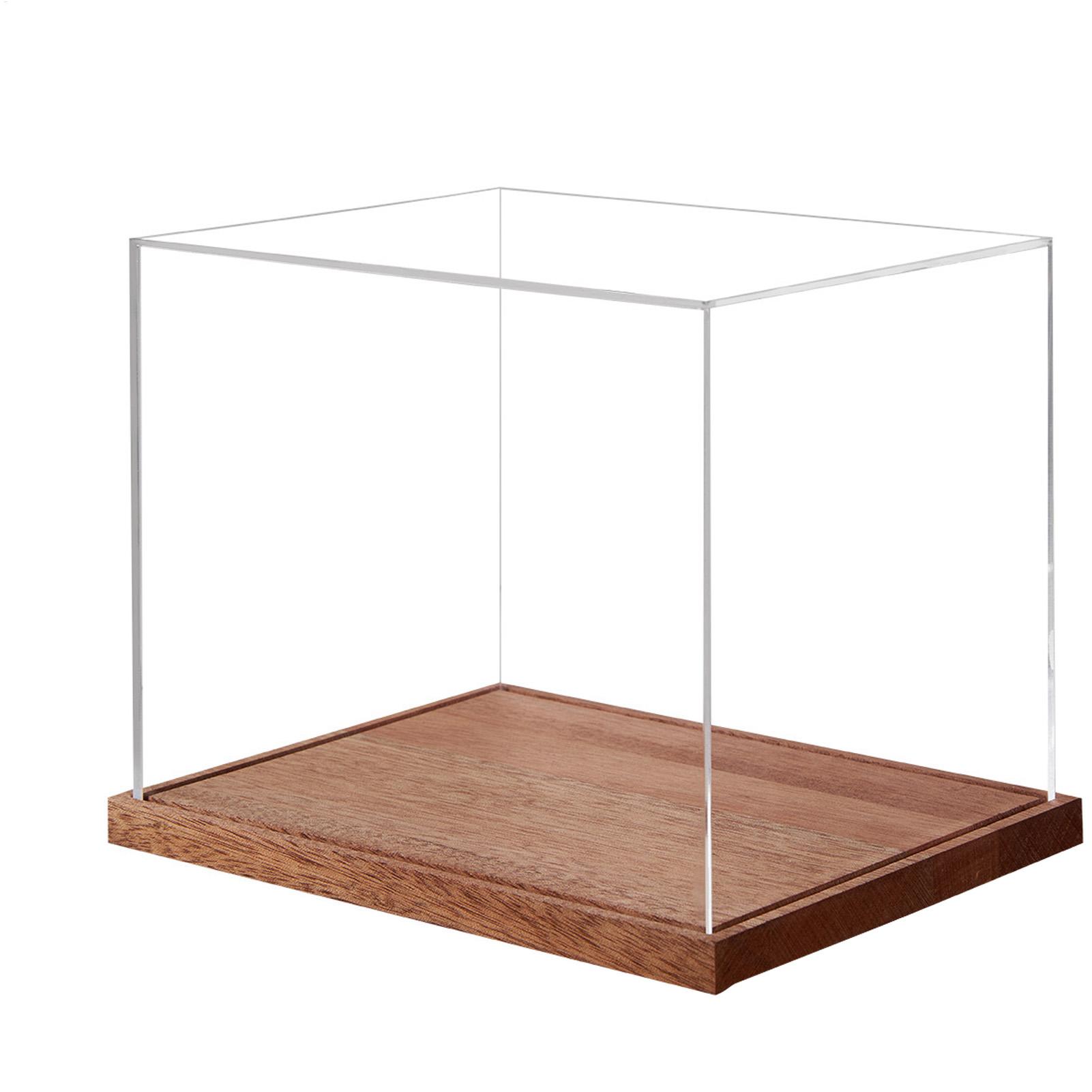 Display Stand Wood - علبة خشبية شفافة لعرض خوذة كرة