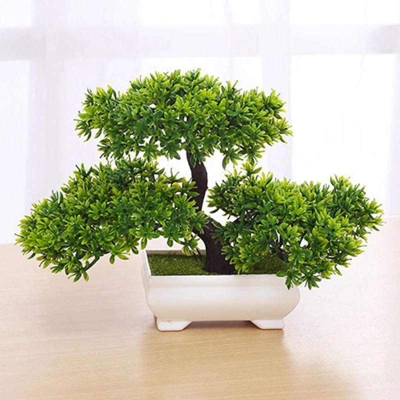 Bonsai Garden Table - 1 قطعة نباتات اصطناعية خضراء بونساي