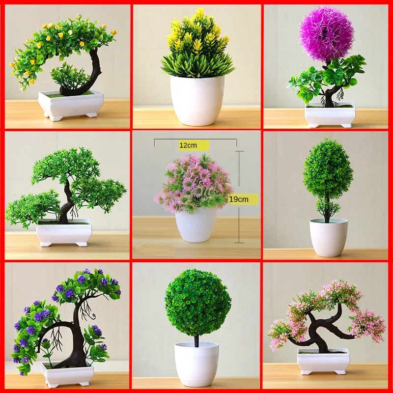 Bonsai Garden Table - نباتات اصطناعية صغيرة في أصيص، نباتات