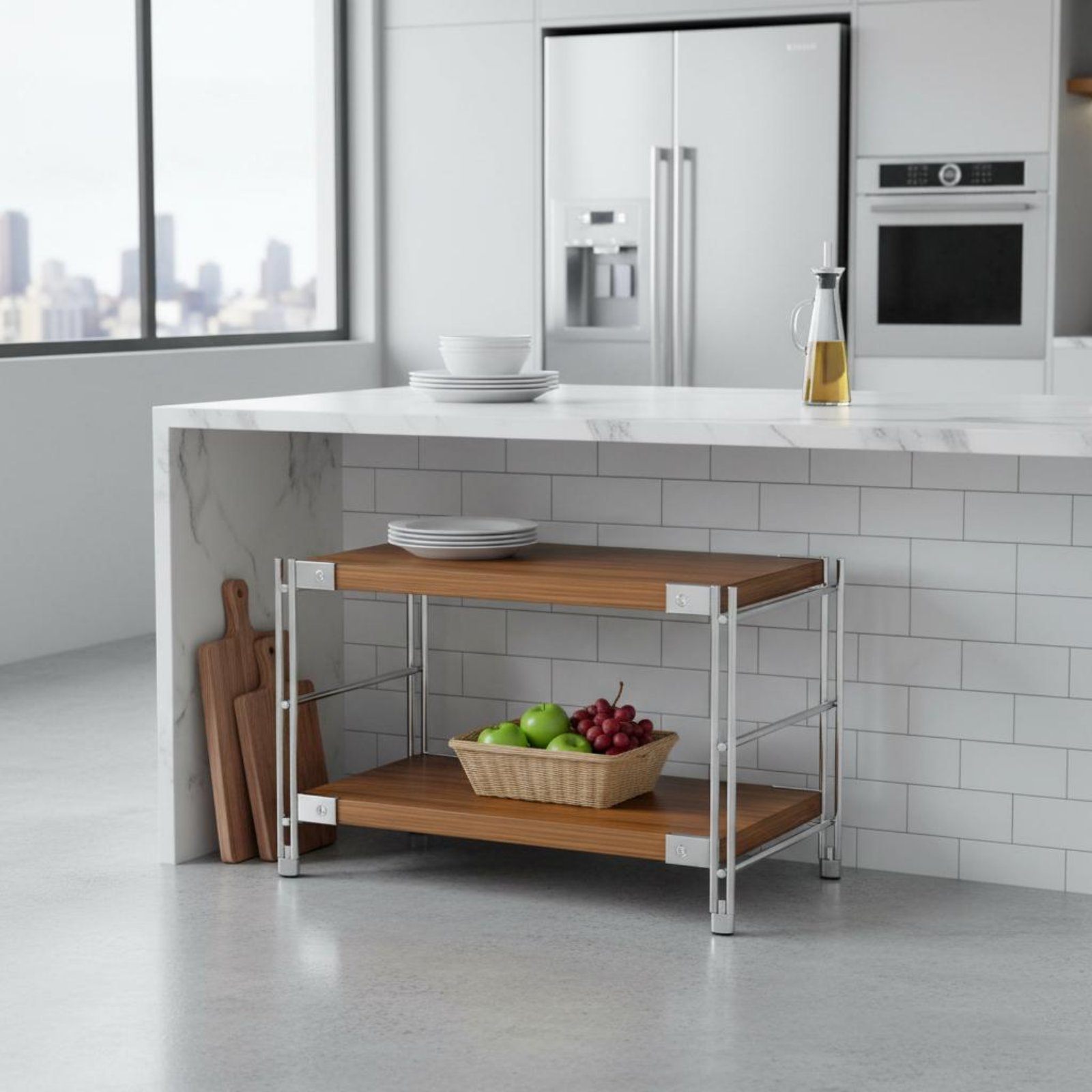 رف أرضي ضيق بدعامة على شكل X،  - مراجعة Display Stand Wood وسعره