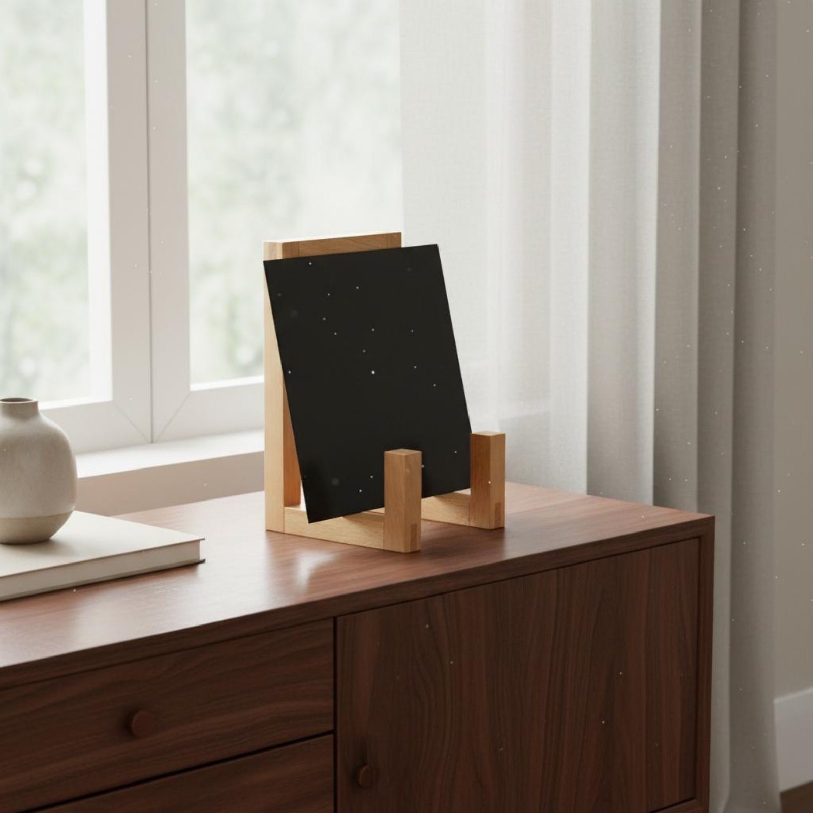 حامل ألبومات الفينيل الخشبي مت - مراجعة Display Stand Wood وسعره