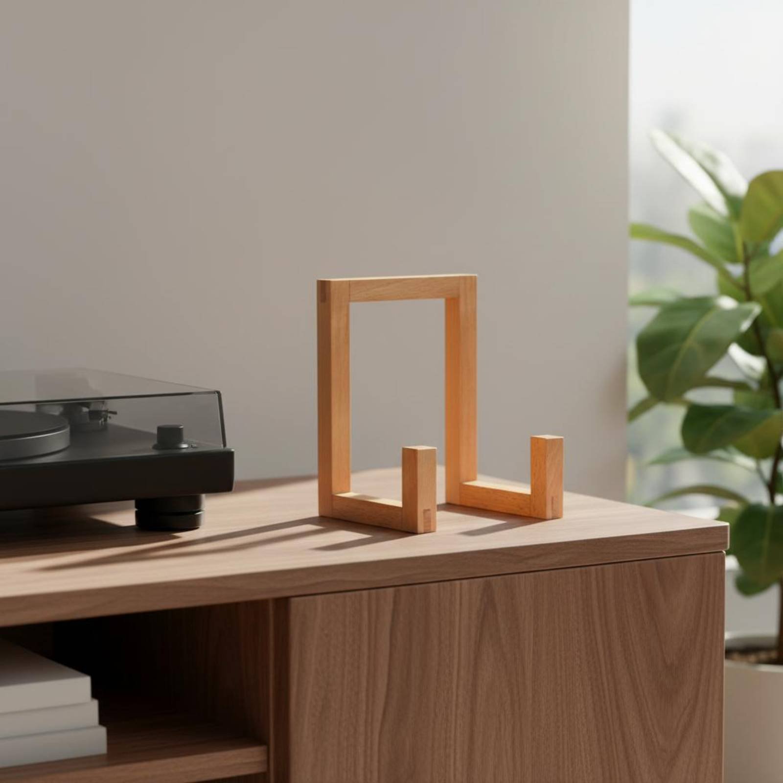 حامل ألبومات الفينيل الخشبي مت - مراجعة Display Stand Wood وسعره
