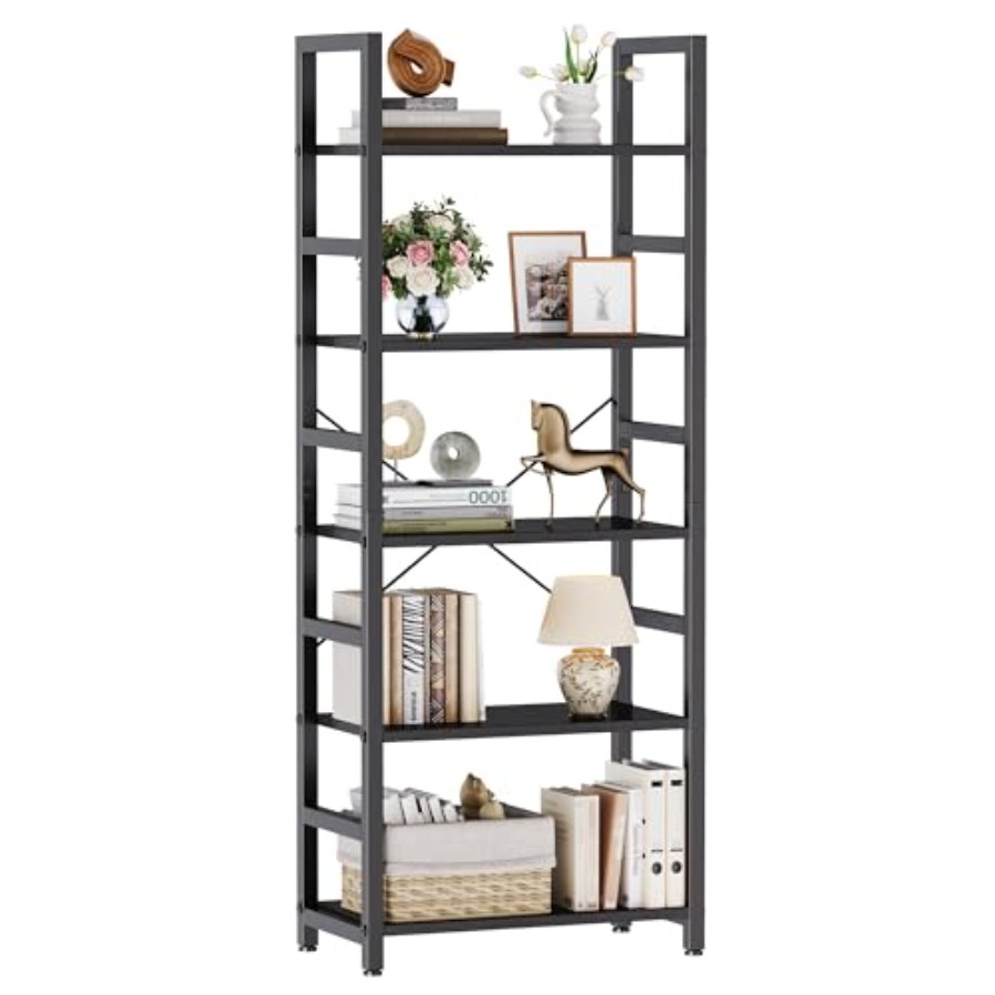 رف كتب بخمس طبقات، خزانة كتب ط - مراجعة Display Stand Wood وسعره