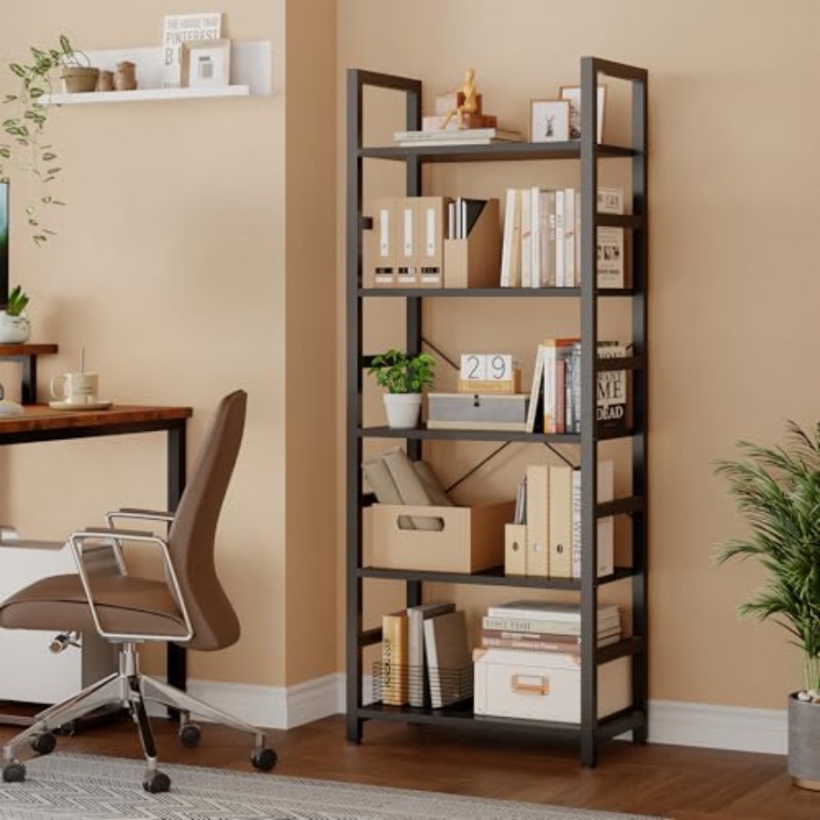 رف كتب بخمس طبقات، خزانة كتب ط - مراجعة Display Stand Wood وسعره