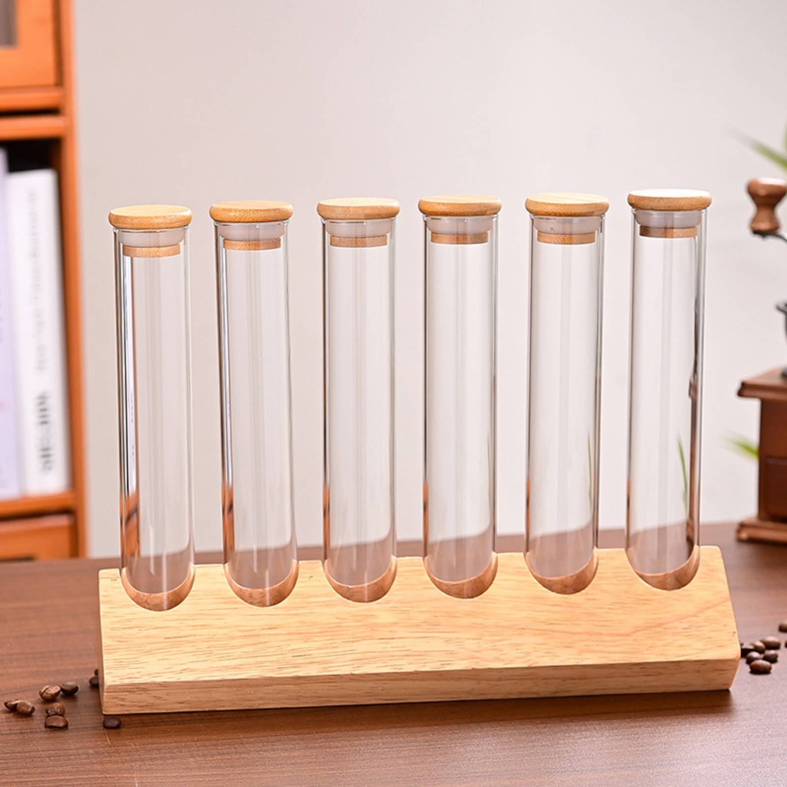 مجموعة حاويات زجاجية أنبوبية م - مراجعة Display Stand Wood وسعره