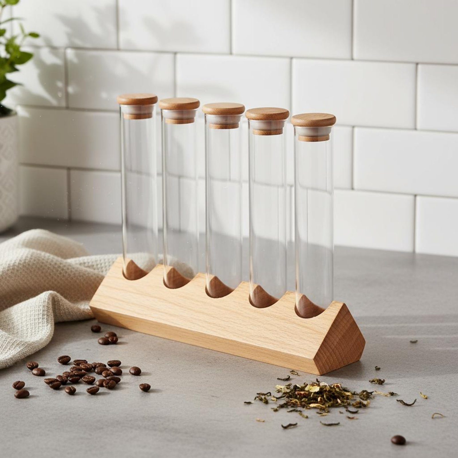 مجموعة حاويات زجاجية أنبوبية م - مراجعة Display Stand Wood وسعره