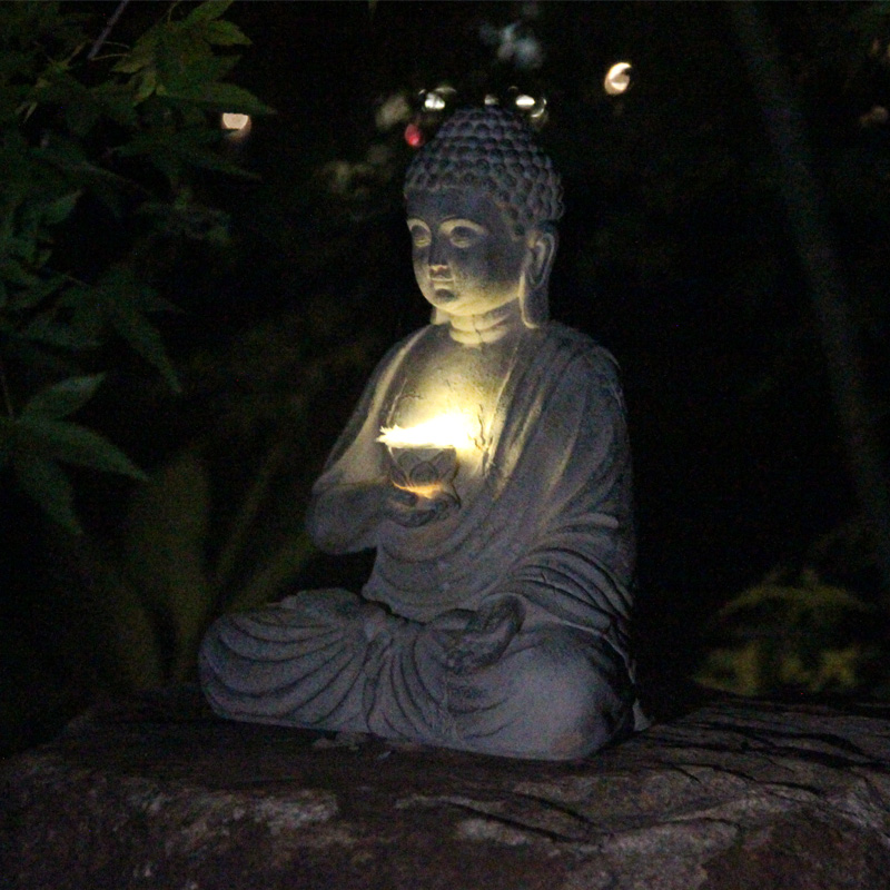 الراتنج الشمسية بوذا تمثال الن - مراجعة Bonsai Garden Zen وسعره