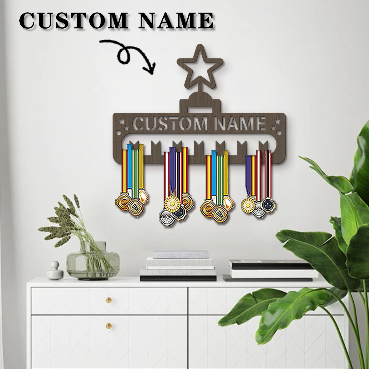 حامل ميداليات رياضية خشبي بتصم - مراجعة Display Stand Wood وسعره