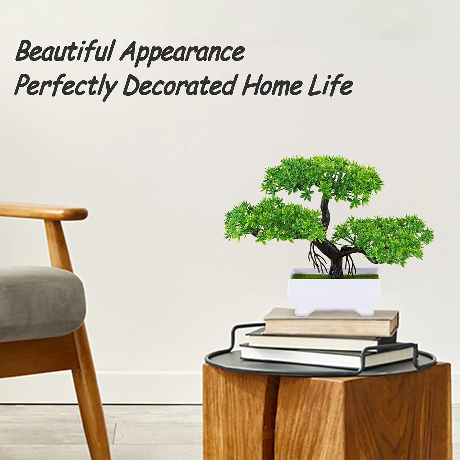 1 قطعة نباتات اصطناعية خضراء ب - مراجعة Bonsai Garden Table وسعره